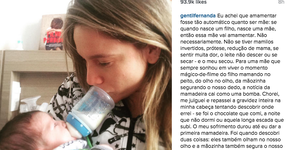 Fernanda Gentil fala sobre dificuldades para amamentar e emociona seguidores