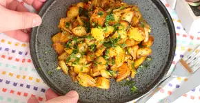 Batata nervosa com pimenta e muito sabor