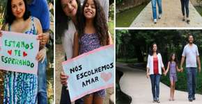 Casal que fez ensaio pré-adoção faz agora novas fotos com a filha