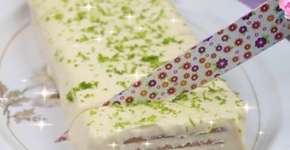 Pavê de limão de corte simplesmente sensacional