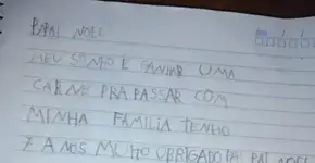 Menino que pediu carne ao Papai Noel ganha R$ 20 mil em vaquinha