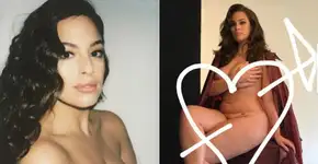 Modelo plus size exalta suas curvas em ensaio nu incrível