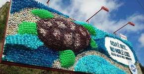 Salvador ganha painel de arte feito com lixo descartado no mar