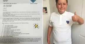Menino autista recebe carta emocionante de professoras