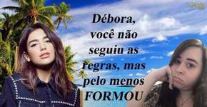 Estudante foi aprovada com nota máxima e ganhou cartazes hilários