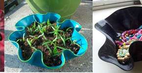 Transforme um disco de vinil riscado em uma petisqueira vintage