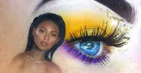 Adolescente viraliza com mini desenhos de celebridades no rosto