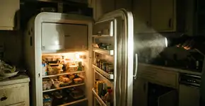 Coloquei uma lanterna acesa dentro da geladeira e isso me revelou algo surpreendente