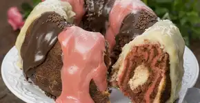 Bolo mesclado napolitano fácil de fazer