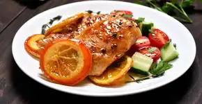 Filé de frango ao molho de laranja em minutos