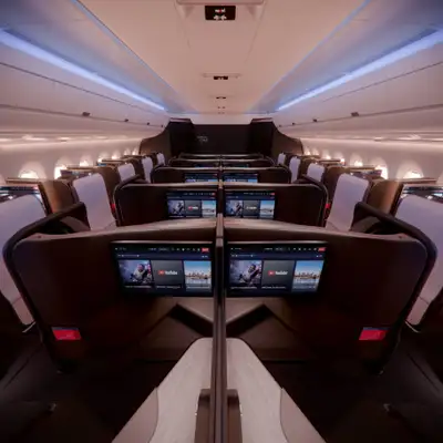 A frota de Airbus A330-200/300 da Delta está sendo atualizada com suítes  que têm portas para garantir maior privacidade aos passageiros Delta One