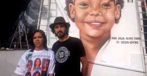 Eduardo Kobra faz grafite com rosto de criança desaparecida