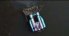 Internautas comandam robô que coleta lixo de rio