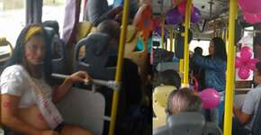 Passageiros de ônibus fazem surpresa para vendedora ambulante