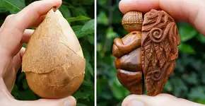 Pasme: estas esculturas são feitas de caroço de abacate