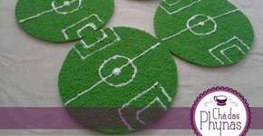 Aprenda a fazer porta copos de campo de futebol