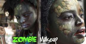 Maquiagem de Halloween com Cascas de Ovos para se tornar um Morto-Vivo