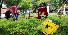 Espetáculos apresentados sob um teatro de bicicleta