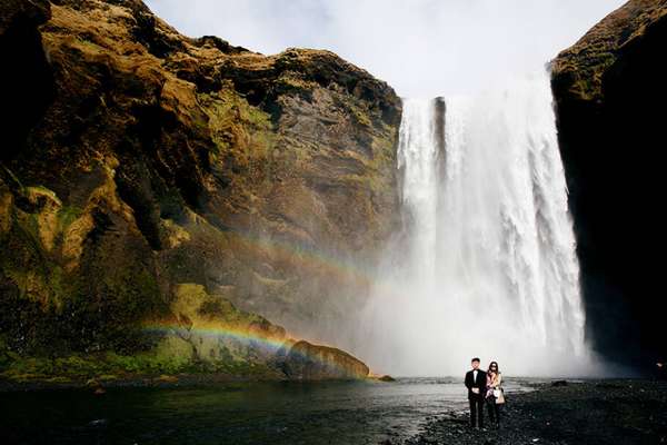 Skogafoss Fall, na Islândia