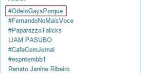 Hashtag homofóbica ganha repercussão mundial nas redes sociais