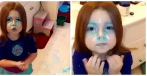 O que acontece quando uma criança fica só com um pote de glitter?