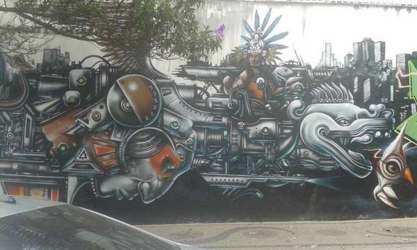 Graffiti na rua Gonçalves Dias, clicado por Kelly Dayse