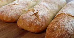 Receita fácil de ciabatta que não precisa sovar