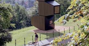 Biblioteca pop-up é feita de módulos pré-fabricados