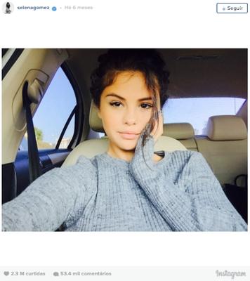 7º lugar: Selena Gomez, mais de 2,3 milhões de curtidas