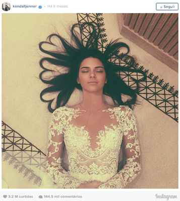 1º lugar: Kendall Jenner, mais de 3,2 milhões de curtidas
