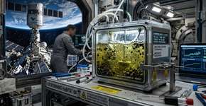 Sem furadeiras, sem lasers, sem robôs gigantes: a ideia mais recente e absurda da mineração espacial envolve uma caixa do tamanho de um recipiente Tupperware e micróbios capazes de extrair metais de um meteorito em órbita