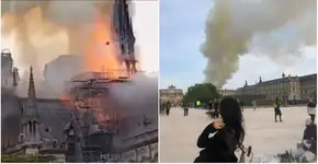 Brasileiros em Paris fazem cobertura do incêndio em Notre-Dame