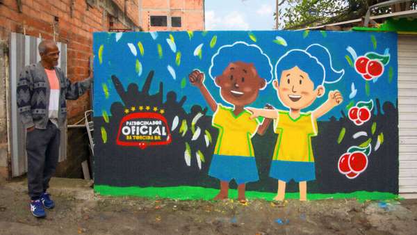 Mural mostra que a paixão pelo nosso futebol não tem idade! 