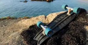 Recicladas, redes de pesca viram skates e jogos