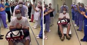 Paciente tem alta após coronavírus e é aplaudido no hospital