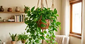 Jeito certo de regar a jiboia no vaso de pendurar pra ela parar de ficar com a folha murcha e caída