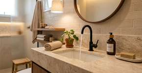 Decoradores admitem: acessórios cromados brilhantes estão fora de moda, e aqui está o que os substitui em banheiros modernos.