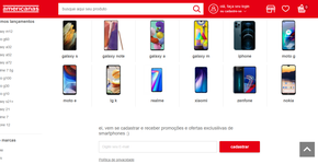 Americanas dá desconto de até mil reais em smartphones da Apple, Samsung e Motorola