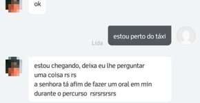 Motorista de app manda mensagem pedindo sexo oral a cliente