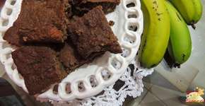 Brownie de biomassa de banana verde: sem glúten e sem lactose