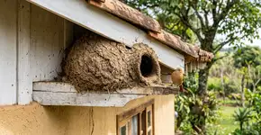 Qual o significado da presença de um joão-de-barro construindo ninho na minha varanda?