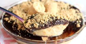 Paçoca cremosa de travessa para comer de colher