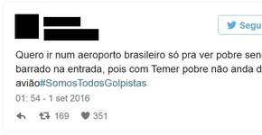 Perfis disseminam discurso de ódio com tag #SomosTodosGolpistas