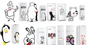 Customize a geladeira com adesivos
