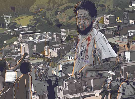 Arte sobre o Emicida - São Paulo