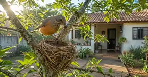 Se você encontrar um sabiá construindo ninho nas árvores do seu quintal, nós lhe diremos o que isso significa e por que é algo raro