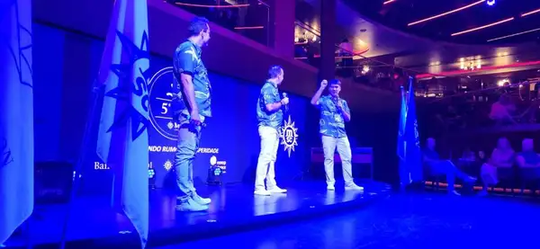 Eduardo Simões, Adrian Ursilli e Ignacio Palacios, executivos da MSC Cruzeiros no Brasil na 5ª Convenção Internacional de Vendas