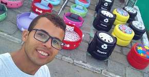 Jovem transforma pneus velhos em caminhas para cães e gatos