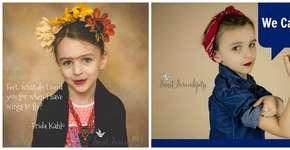 Mãe veste filha como mulheres inspiradoras da História