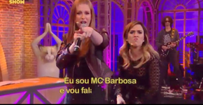 Marina Ruy Barbosa canta funk em programa com Tatá Werneck